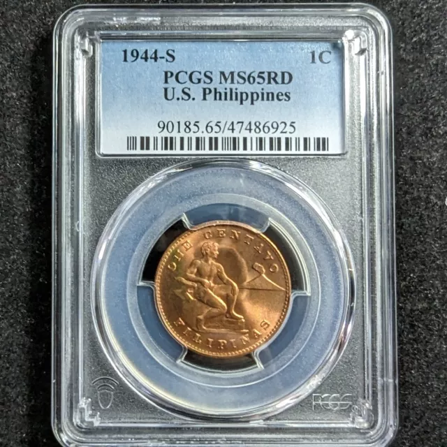 1944-S Centavo PCGS MS65RD US Philippines 1c 90185.65 47486925