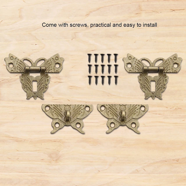 HD Antique Retro Vintage Decorative Hasp Pad Lock For Wooden Jewelry Box BH