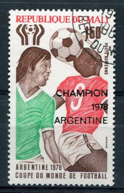 MALI - 1978, timbre Aérien 336, SPORT, FOOTBALL, COUPE du MONDE, oblitéré