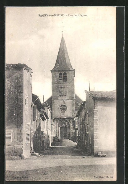 CPA Pagny-sur-Meuse, Rue de l´Eglise