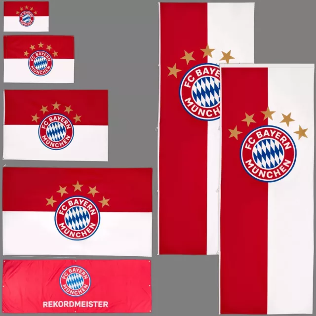 FC Bayern München Hissfahne 5 Sterne Hissflagge oder Fahne Zimmerfahne Logo FCB 3