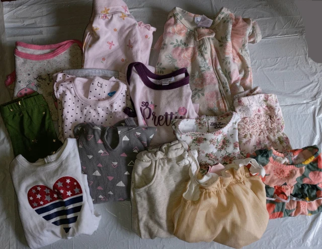 BABY GIRL CLOTHING LOT - Size 6-9 Months - Name Brands - 13 Pieces