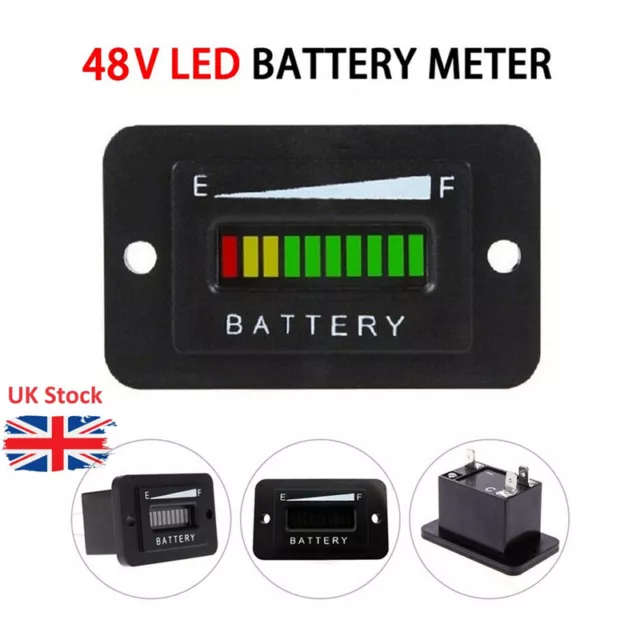 48V Volt BATTERY INDICATOR METER GAUGE for EZGO Club Car Yamaha Golf Cart