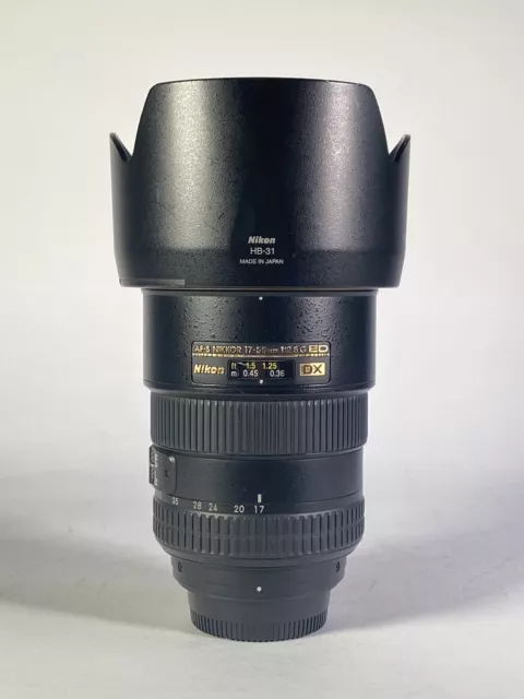 Nikon AF-S 17-55mm F2.8 G ED DX Zoom Lens with Caps & Hood NextDay Delivery Good