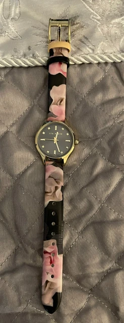 Ted Baker Floral Watch BLACK AND PINK