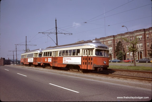 MBTA Boston PCC Trolley Streetcar #3144 1973 35mm Original Kodachrome Slide