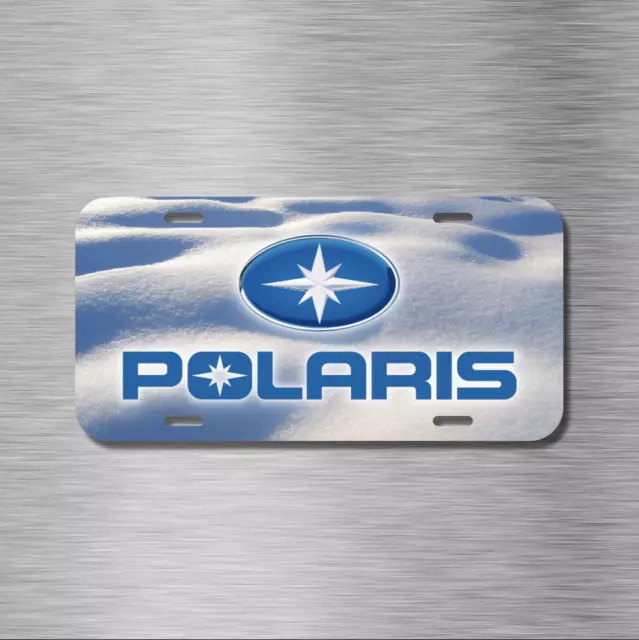 Polaris Snowmobile Snow Sled Winter Vehicle License Plate Front Auto Tag NEW