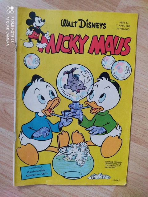 Micky Maus 1962, Heft 14  mit Sammelbild