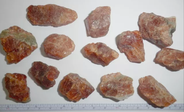 Orange Spessartite Garnet Rough Crystal 10 to 20 g size pieces 70 gram Lot