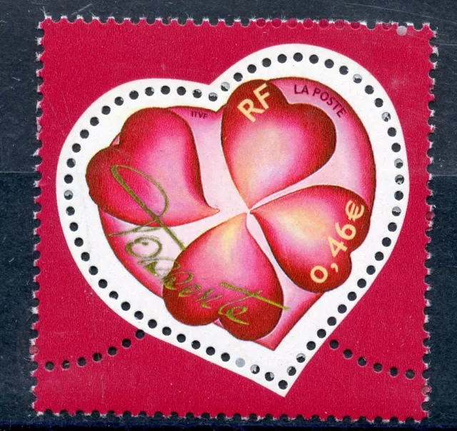 Stamp / Timbre France Neuf N° 3538 ** Saint Valentin / Coeur Avec Trefle