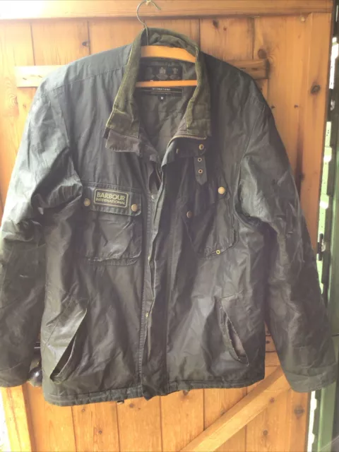 MENS BARBOUR INTERNATIONAL Lever Wax jacket green M 19.00 PicClick UK