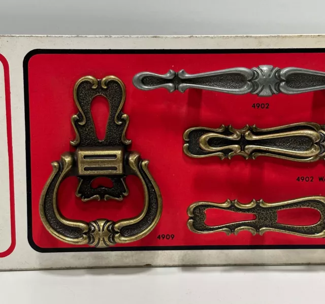 Vintage Hyer Salesman Sample Store Display~Mounted Handles & Knobs collectible 3