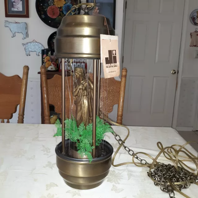 VINTAGE JOHNSON INDUSTRIES Venus Goddess Statue Oil Rain Hanging Lamp 250.00 PicClick
