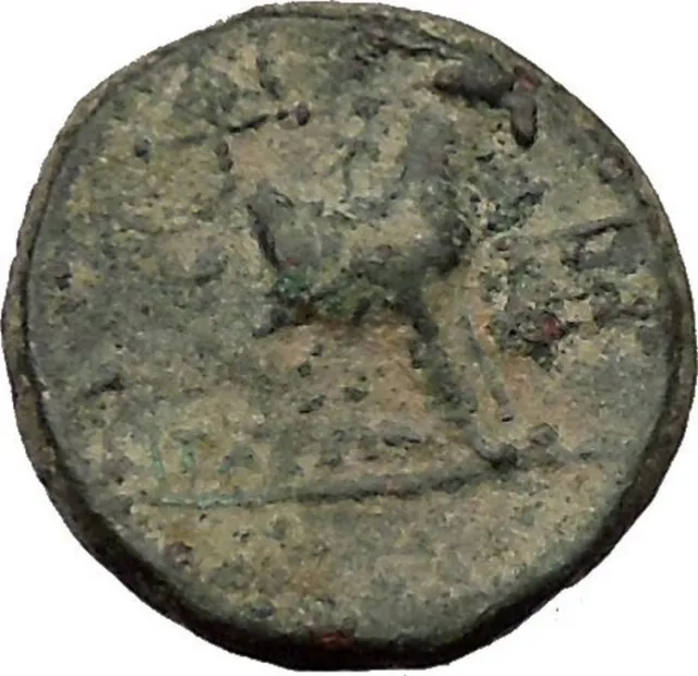 AIGAI in Aiolis 2nd Cent BC Hermes & Goat Quality Ancient Greek Coin  i36752