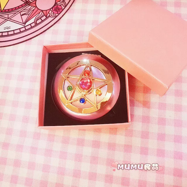 Sailor Moon Make up Cosmetic Mirror Portable for Lady Women Beauty Anime Mini