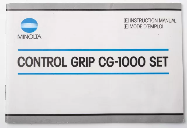 Bedienungsanleitung Minolta Control Grip CG 1000 Set Instruction Anleitung