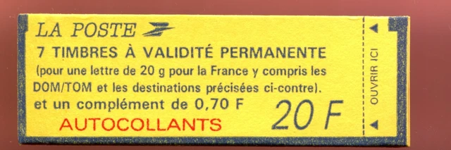 Timbre Collector Briat TVP Rouge - Carnet Yvert 2874-C6 B29L - Philatélie Variétés