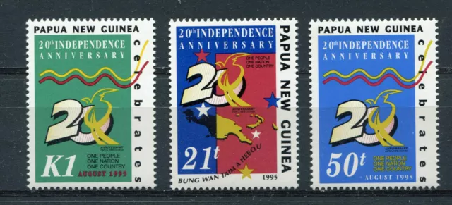 S8592) Papua & New Guinea MNH 1995, Independence 3v