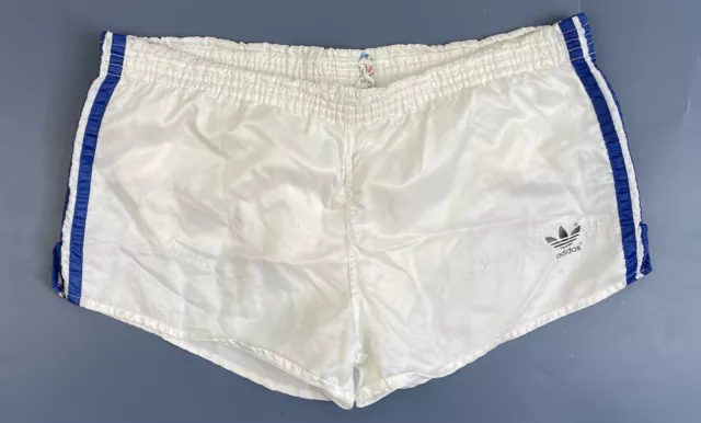 Pantaloncini Runnins Bianchi Vintage Adidas Calcio Anni '80 Taglia M Adulto