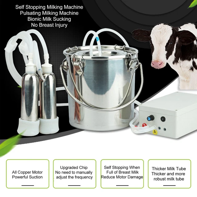 Buy 14L Electric Milking Machine Stainless Steel Milker Farm Cow Goat Vacuum Suction Pump Bucket Automatic Cattle Milking Equipment At Affordable Prices - Free Shipping, Real Reviews With Photos