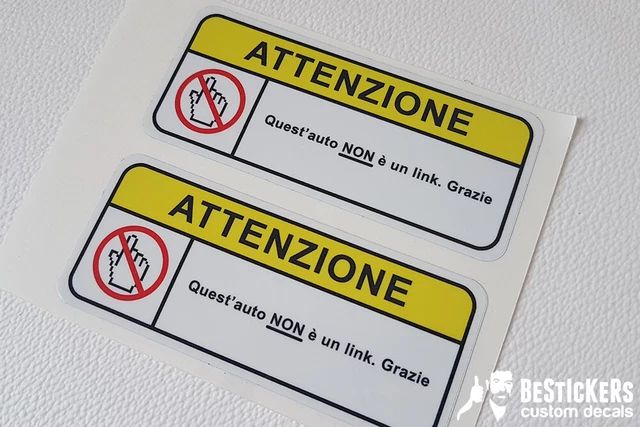 Adesivo PERICOLO - NON APRIRE IL TAPPO p/ Fiat TIPO e COUPÉ - Mira Adesivo PERICOLO - NON APRIRE IL TAPPO p/ Fiat TIPO e COUPÉ - Mira