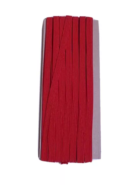 3 Meters Red Flat Elastic 14mm Wide