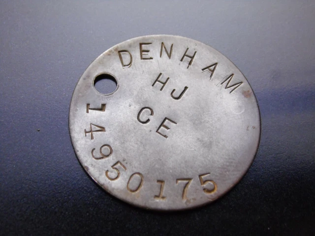 WW2 RELIC DOG-TAG dogtag Invasion Japan RAC RTR Recce - GSC - DENHAM ...