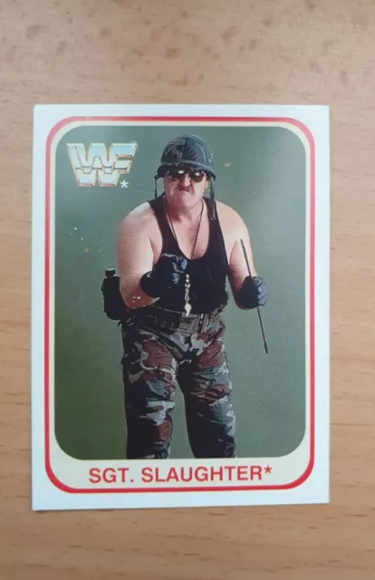 WWF Trading card Sammelkarte Nr 101 / 1991 Merlin Sgt. Slaughter / Wrestling WWE