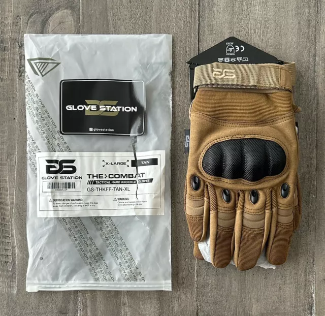 Glove Station Unisex X Large Tactical Hard Knuckle Gloves w/ Touchscreen Fingers