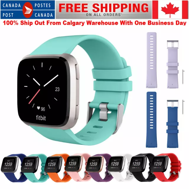 For Fit-bit Versa / 2 / Lite Strap Replacement Silicone Buckle Sport Watch Band