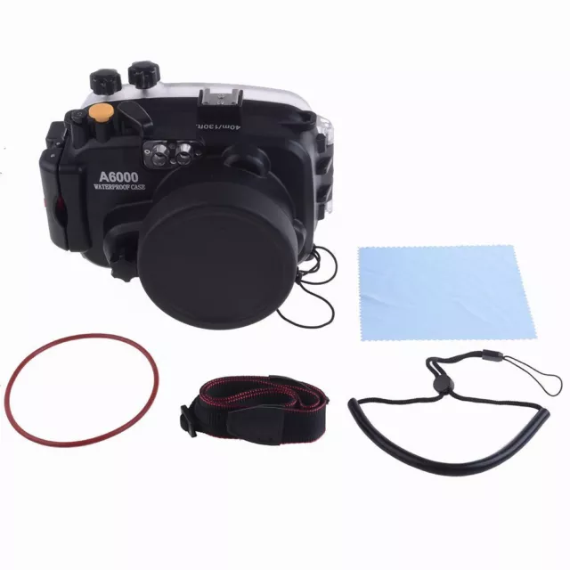 Meikon 40M Waterproof Underwater Camera Housing Case Bag for Sony A6000 Camera 3