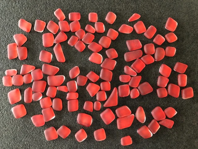 NEU*** Mosaiksteine 100 Stück ca. 5 - 20 mm milchig Glassteine