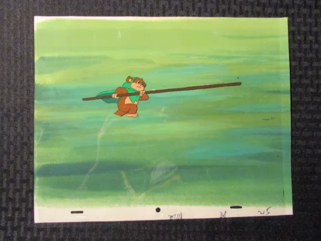 STAR WARS EWOKS Cartoon Animation Cel & Painted Background 71110 38 215