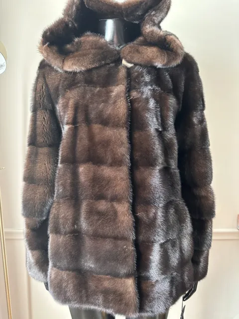 Authentic Mink Fur Jacket Natural Mink Made In Greece ~ NWT!!