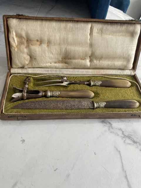 Ancien Couvert Service à Gigot Argent Gabriel Gay Grenoble Coffret Ancien Couvert Service à Gigot Argent Gabriel Gay Grenoble Coffret