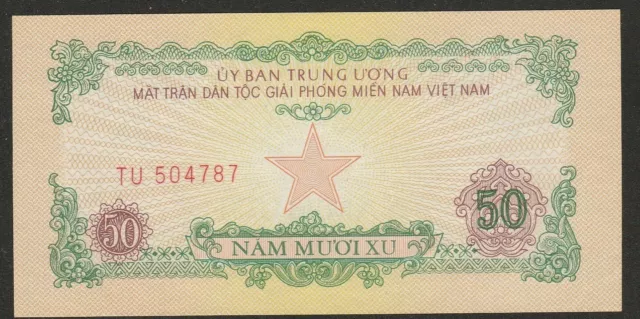 1968 South Vietnam 50 Xu Note Unc