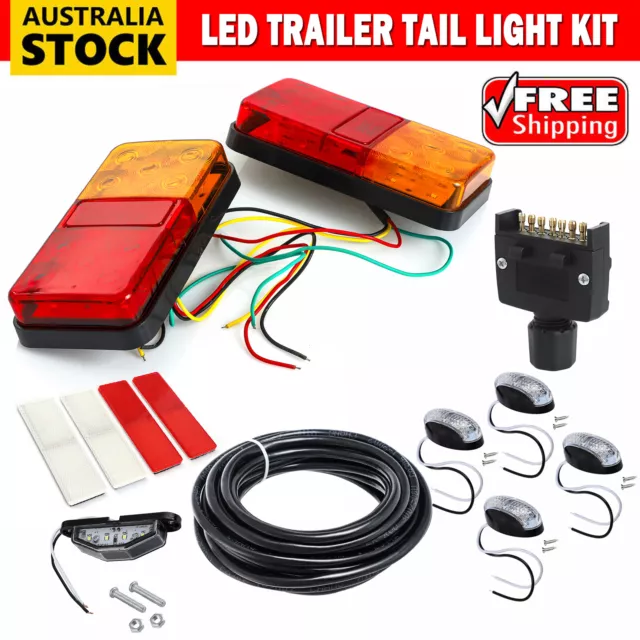 1Pair LED Trailer lights LED Tail light truck caravan UTE camper complete Kit AU