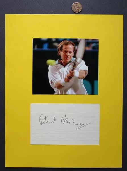 2000 Davis Cup Captain Pat McEnroe signed autograph & photo set John's Brother!