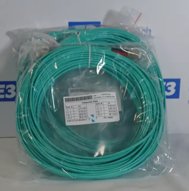 25m OM4 Aqua Fibre Optic LC LC Duplex MM Patch LSZH Cable Fibre