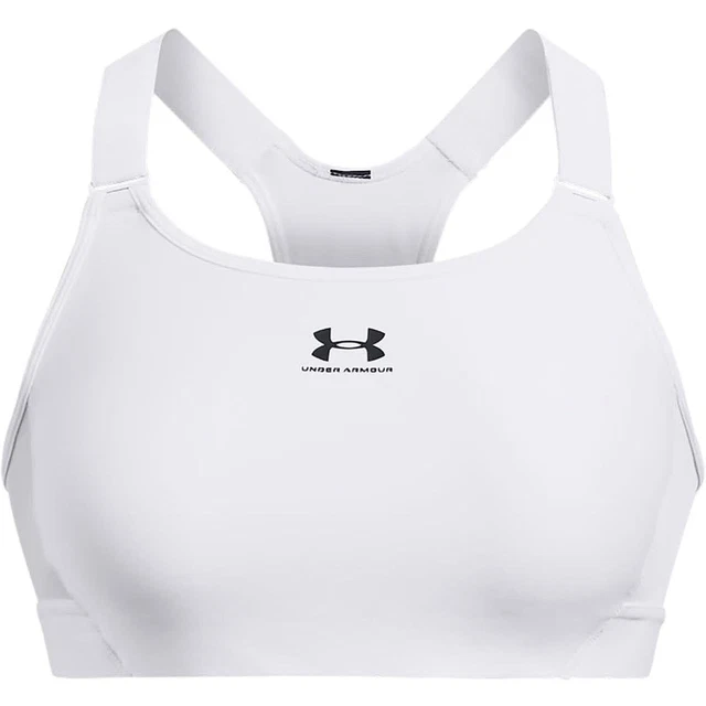 Under Armour UA HG Armatura Alta, Reggiseno Sportivo Donna, Bianco / / Grigio J