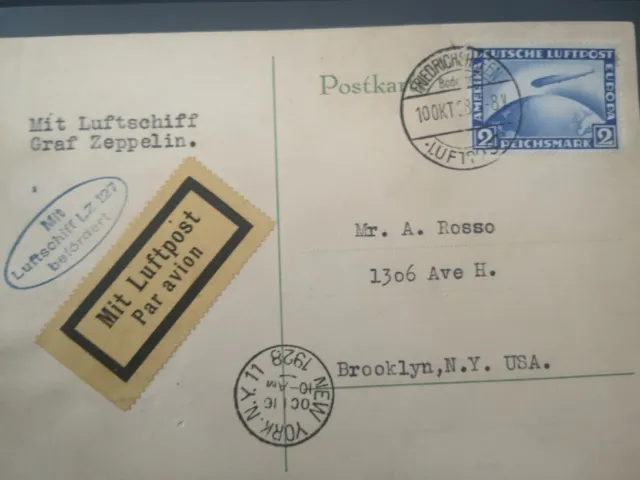 Zeppelinpost  echt gelaufen