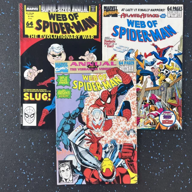 Web of Spider-Man Annual #4 #5 #7 (3-comic lot) VF+ 8.5 to NM 9.4