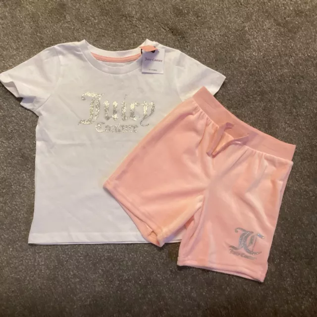 girls juicy couture T-shirt and Shorts Set Age 3 Years BNWT