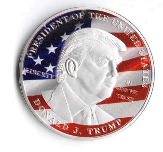 Donald Trump Silver Coin United States President US Flag Eagle Obama Americana