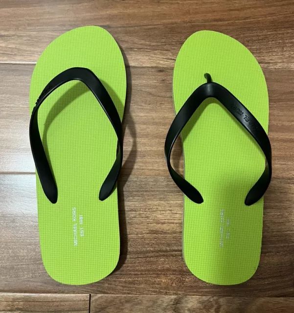 Michael Kors Mens Neon Travis Slip On Thong Flip Flop Sandals Size US 10