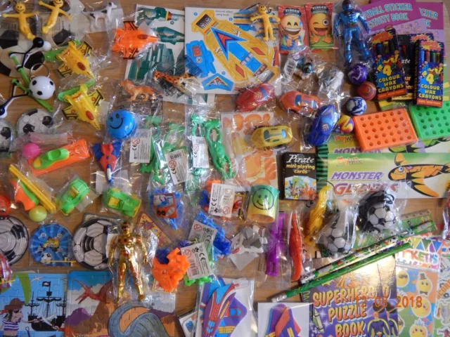 100 small Boy Themed Party Bag Fillers/Toys/Favours Lucky Dip Prizes Treat
