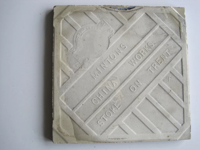 ANTIQUE MINTON - MOYR SMITH - TENNYSON'S IDYLLS OF THE KING TILE - ISOLT c1876 3