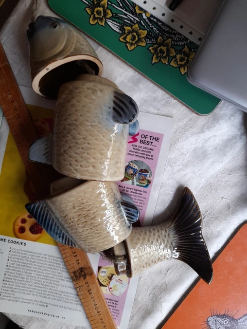 Keramik Fisch Glockenspiel gut gemacht massiv 40 cm
