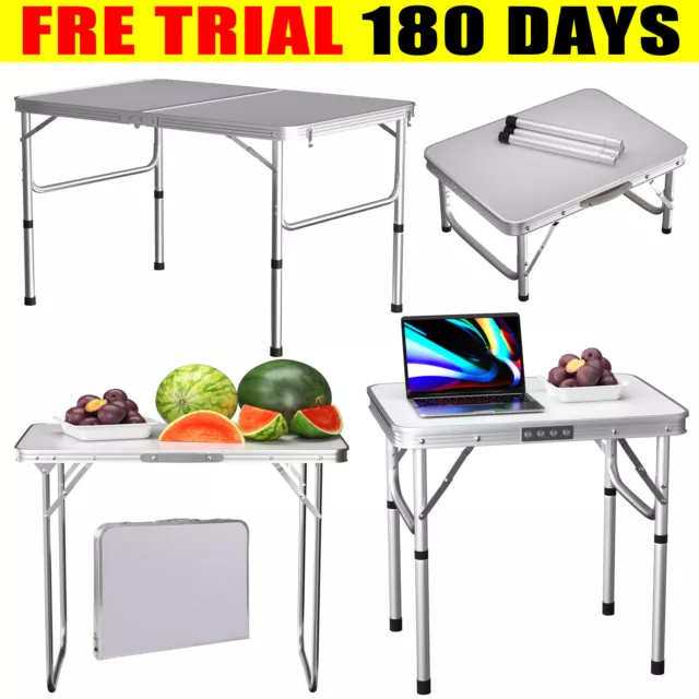 Portable Folding Camping Picnic Table Party Kitchen Garden BBQ Aluminum Outdoor