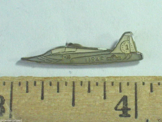 T-38 Talon Aircraft Lapel Pin   Vintage US Air Force T-38 Airplane Enamel Pin